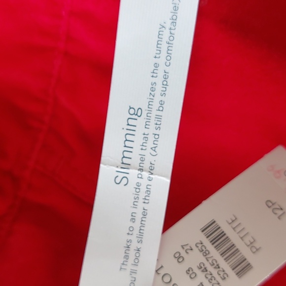 NWT, "Talbots" size 12P, Velour, high rise straight legs, slimming. - Picture 8 of 8